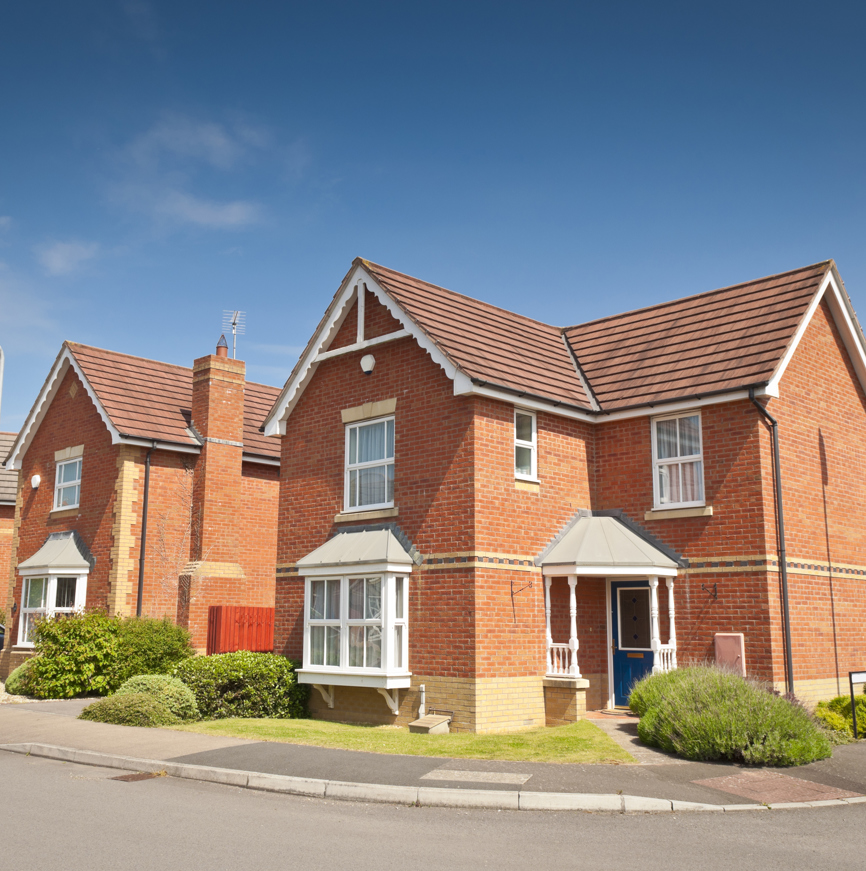 Houses On Street In The UK
